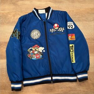 Blue Mario Kart Bomber Jacket